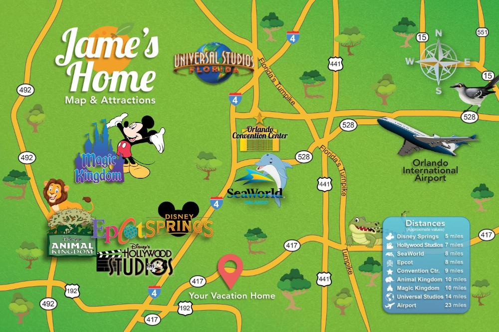 B - New 4 Bedroom Home - 5 Miles to Disney - Free Water Park - Private Pool